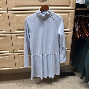 Crewcuts Pale Blue Button accent dress